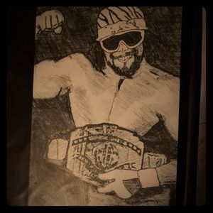 Macho man Raymond savage drawing